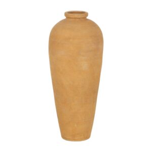 Jarrón Alto de Cerámica Vainilla 80 cm - Decoración Elegante Sin Drenaje, Ideal para Flores