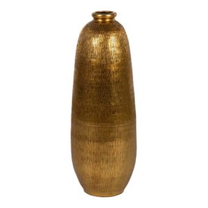 Jarrón Alto de Cerámica Oro 80 cm - Decoración Elegante Sin Drenaje, Boca de 7.5 cm