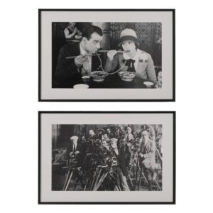 Pack de 2 Cuadros Tallados y con Impresión en Madera de 70 cm - Decoración Moderna y Elegante para el Hogar