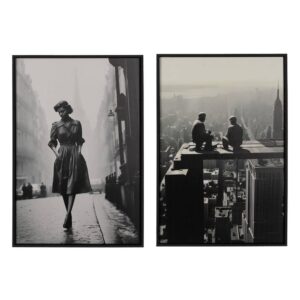 Cuadro Negro Artístico en Madera de 60 cm - Decoración Moderna y Elegante para Salón, Dormitorio y Oficina