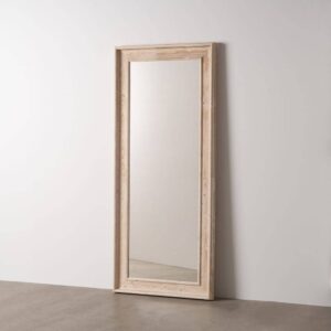 Espejo Alto Blanco con Marco de Madera de 179 cm - Diseño Elegante y Moderno para Decoración de Interiores
