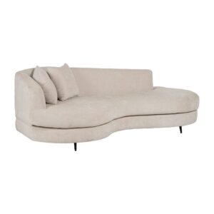 Sofá de Salón Crema Suave 80 cm - Moderno y Cómodo con Cojines Desenfundables y Estructura de Madera de Pino