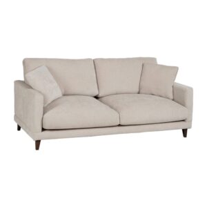 Sofá Crema Moderno de 200 cm - Cómodo y Elegante para Salón, Estructura de Madera de Pino y Cojines Desenfundables