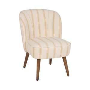 Sillón Rayas Miel de Madera de Caucho 54x64x73 cm con Relleno de Foam
