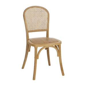 Silla de Madera Qalven 88 cm - Diseño Elegante y Natural, Altura de Asiento 46,5 cm, Resistencia 130 kg