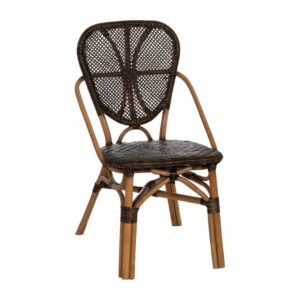 Silla Ulvarn de Madera Natural y Asiento Negro - Diseño Ergonómico y Elegante de 91 cm para Hogar - Soporta hasta 130 kg