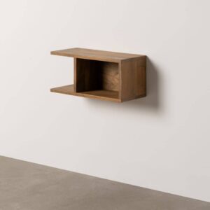 Mesita Flotante Miel Madera de Mango 45x20x20 cm con Anclaje