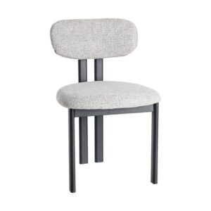 Silla Gris de Tejido 100% Poliéster y Metal, 50x47x81 cm