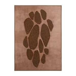 Cuadro Textura Lienzo Decoración 100x140 cm con Marco PS y Colgador