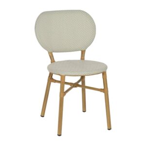 Silla Apilable Aguamarina de Aluminio y Textileno 47x60x79 cm