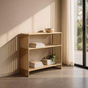 Consola de Madera de Teca Reciclada Natural 85 x 30 x 85 cm