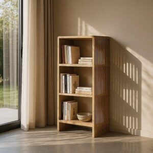 Estantería Natural de Madera de Teca Reciclada 54x35x116 cm - Colección Bellamonte