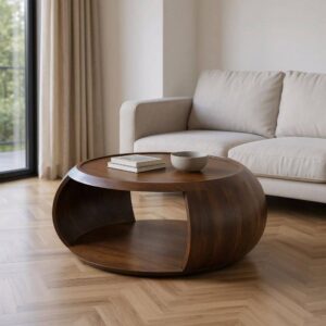 Mesa de Centro de Madera de Mango 72x72x36 cm