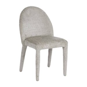 Silla Beige de Poliéster y Metal 47x61,5x85 cm, Sin Montaje