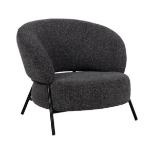 Sillón Jaspeado de Tejido 100% Poliéster y Estructura de Madera y Hierro 85x81x73 cm