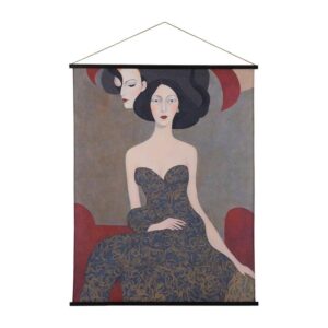 Tapiz Mujer Tejido Cuerda de Cáñamo 125 x 1,70 x 160 cm