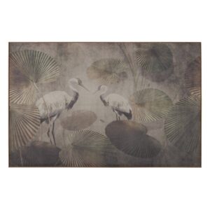 Cuadro de Impresión Garza en DM de Madera de Abeto 120x3x80 cm con Gancho