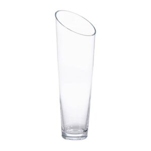 Jarrón Decorativo de Cristal Transparente 12,5x12,5x40 cm