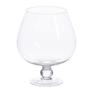 Copa Decorativa de Cristal Transparente 25x25x29 cm con Boca de 15 cm