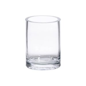 Jarrón Decorativo de Cristal Transparente 15x15x25 cm - Modelo Febrero 2025