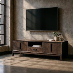 Mueble TV Kilian Marrón Madera de Mango 200x40x55 cm