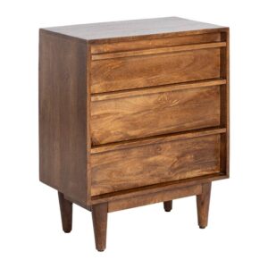 Mueble Auxiliar Marrón de Madera de Mango 70x40x85 cm con Cajones