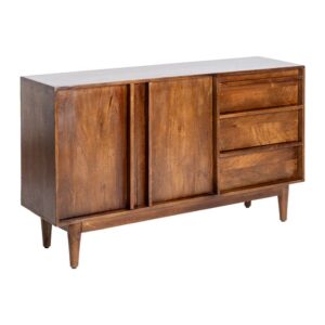 Aparador de Madera de Mango Marrón - 150x42x87 cm - Colección Garrel
