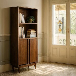 Mueble Auxiliar de Madera de Mango Marrón 80x40x180 cm - Colección Garrel