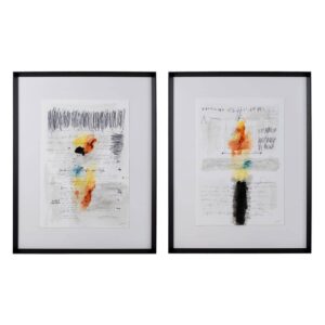 Cuadro Pintura Abstracto 2/M 52x62 cm Madera/ Cristal Sin Sujeción