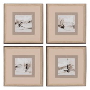 Cuadro Abstracto Pintura Acrílica Madera de Ayous 40x40 cm Pintado a Mano