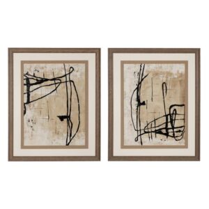 Cuadro Pintura Abstracto 2/M 80x100 cm Madera Pino y Cristal Pintado a Mano