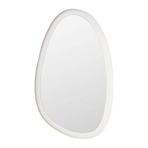 Espejo Blanco de DM y Cristal 73x6x118 cm con Gancho