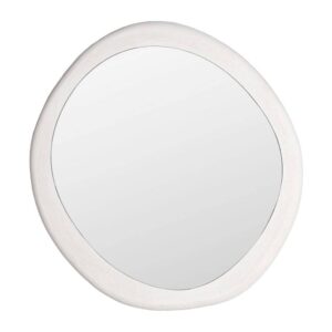 Espejo Blanco de DM y Cristal con Gancho - 80 x 6 x 77 cm