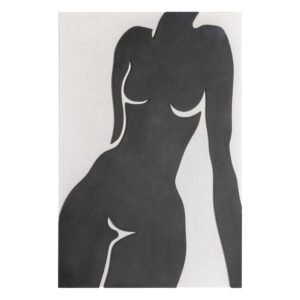 Cuadro Decorativo Blanco-Negro DM con Gancho 80x5x120 cm