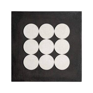 Cuadro Decorativo Negro-Blanco de DM con Gancho 80x4x80 cm