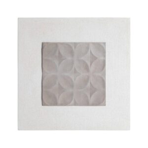 Cuadro Decorativo Blanco-Gris de DM con Gancho 80x4x80 cm