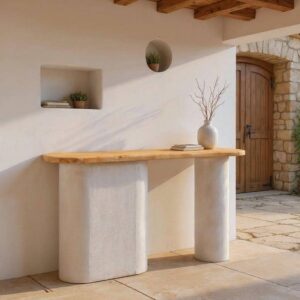 Consola Blanca de DM WILMA 150 x 35 x 82 cm sin montaje