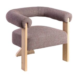 Sillón Jaspeado Gris-Rosa de Plywood y Poliester 84x69x72 cm