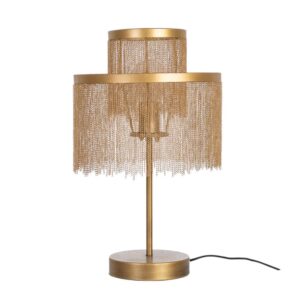 Lámpara de Mesa de Hierro Oro 30x30x50 cm