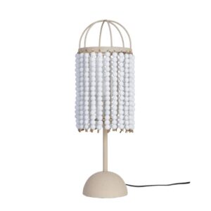 Lámpara de Mesa Blanca de Hierro DM-Metal 19x19x61 cm