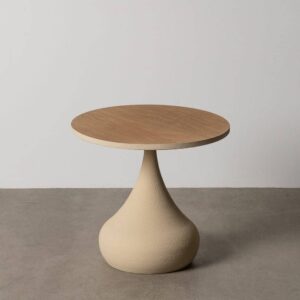 Mesita de Hierro Natural-Crema 50x50x48,5 cm - Montaje Requerido