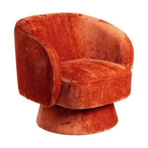 Sillón Giratorio Terracota Tejido 100% Poliéster 78x79x77 cm