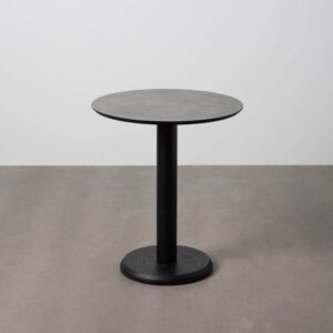 Mesa de Metal y Madera Grafito 65x65x75 cm con Patas de Hierro