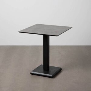 Mesa de Metal y Madera Grafito 68x68x75 cm con Patas de Hierro
