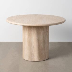 Mesa Comedor Beige Piedra DM 110x110x76 cm