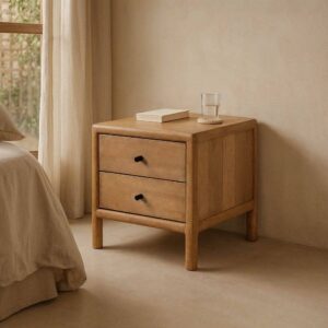 Mesita Natural de Madera de Mango 45x45x45 cm - Colección Macarella