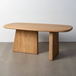 Mesa Comedor Natural Madera de Acacia 180 x 90 x 76 cm Colección Macarella
