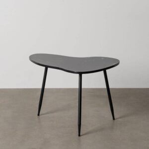 Mesita Negra de Metal y Mármol 60x44x40 cm