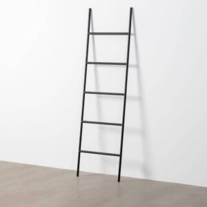 Escalera Toallero de Metal Negro 50 x 2 x 165 cm