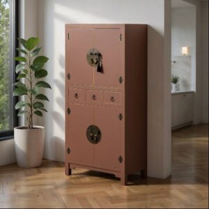 Mueble Auxiliar Moka DM 63x33x131 cm con 2 Lejas y Cajones